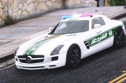 Dubai Police SLS AMG Paintjob